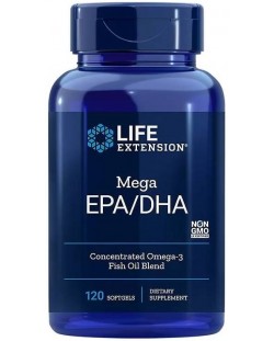 Mega EPA/ DHA, 120 софтгел капсули, Life Extension