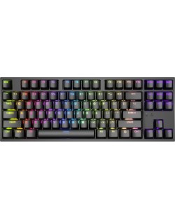 Механична клавиатура Genesis - Thor 404 TKL, Gateron yellow pro, RGB, черна