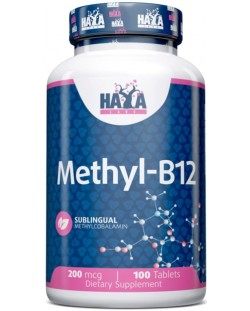 Methyl-B12, 200 mcg, 100 таблетки, Haya Labs