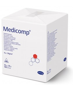 Medicomp Компреси от нетъкан текстил, нестерилни, 10 x 10 cm, 100 броя, Hartmann