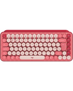 Механична клавиатура Logitech - POP Keys, безжична, Brown, розова