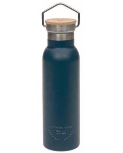 Метална бутилка Lassig - Adventure, 460 ml, синя