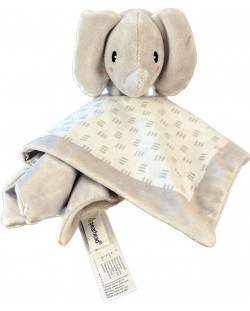Мека кърпичка с играчка Pearhead - Elephant grey