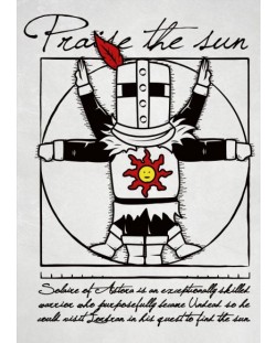 Метален постер Displate Games: Dark Souls - Praise the sun