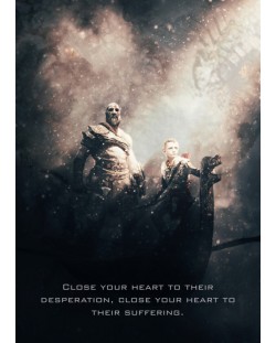 Метален постер Displate - Tagline: God of War