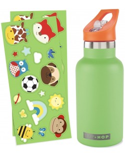 Метална бутилка Skip Hop - Green, 380 ml