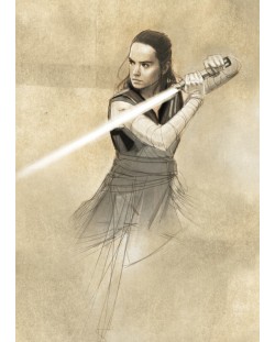 Метален постер Displate - Star Wars: Rey
