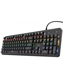 Механична клавиатура Trust - GXT 863, Outemu Red, LED, черна