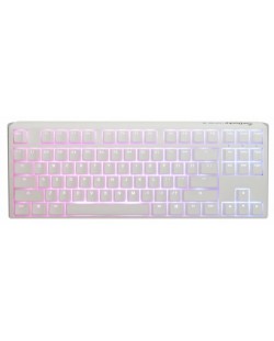Mеханична клавиатура Ducky - One 3 Pure White TKL, Brown, RGB, бяла