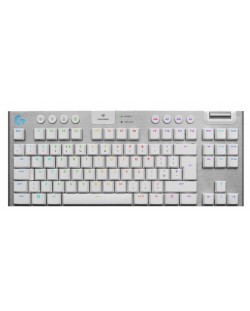 Механична клавиатура Logitech - G915 TKL, безжична, tactile, бяла