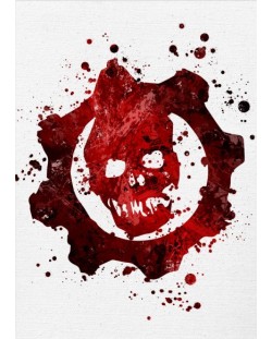 Метален постер Displate Games: Gears of War - Skull Logo