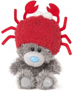 Плюшена играчка Me To You - Мече Dinky Crab, с шапка рак