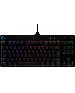 Механична клавиатура Logitech - G PRO KB Clicky, GX Blue, RGB, черна