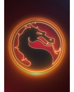 Метален постер Displate Games: Mortal Kombat - Dragon Logo