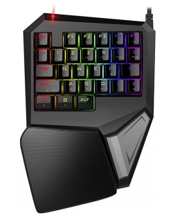 Механична клавиатура Delux - T9 Plus USB RGB, черна
