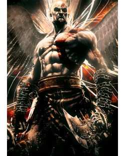 Метален постер Displate - God of War - Kratos