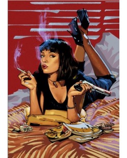 Метален постер Displate -  Pulp Fiction