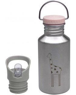 Метална бутилка Lassig - Жираф, 500 ml