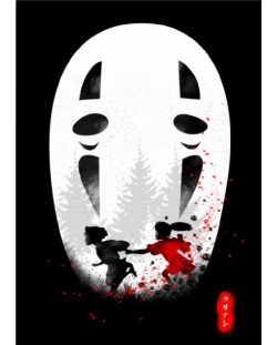 Метален постер Displate Animation: Ghibli - No Face