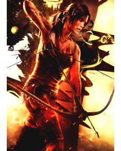 Метален постер Displate - Tomb Raider - Lara Croft Archer