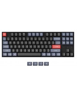 Механична клавиатура Keychron - K8 Pro HS TKL, Brown, RGB, черна