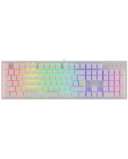 Механична клавиатура Genesis - Thor 303, Outemu Brown, RGB, бяла