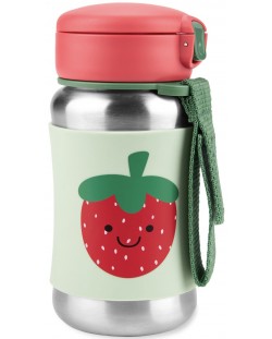 Метална бутилка Skip Hop Spark Style - Strawberry, 350 ml 