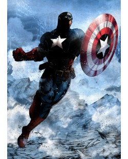 Метален постер Displate - Marvel: Captain America