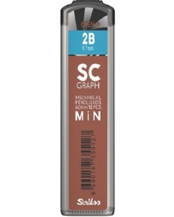 Мини графити за автоматичен молив Spree - 2В, 0.7 mm, 12 броя