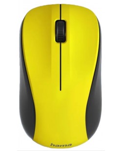 Мишка Hama - MW-300 V2, оптична, безжична, жълта