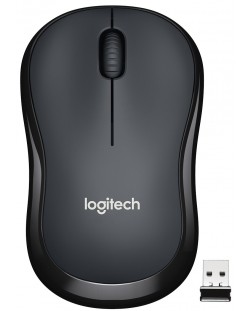 Мишка Logitech - M220 Silent, оптична, безжична, черна