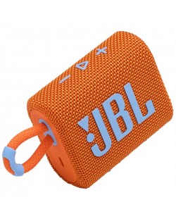 Портативна колонка JBL - Go 3, водоустойчива, оранжева