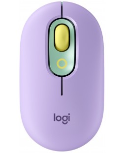 Мишка Logitech - POP, оптична, безжична, лилава/зелена