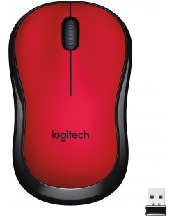 Мишка Logitech - M220 Silent, оптична, безжична, червена