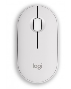 Мишка Logitech - Pebble Mouse 2 M350s, оптична, безжична, White