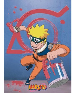Мини плакат ABYstyle Animation: Naruto - Naruto & Konoha Emblem