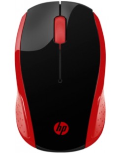 Мишка HP - 200 Emprs, оптична, безжична, червена/черна