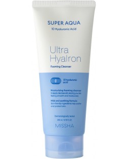 Missha Super Aqua Почистваща пяна 10x Ultra Hyalron, 200 ml