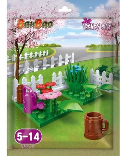 Мини конструктор BanBao - Градина с цветя, 25 части