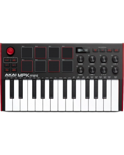 MIDI контролер-синтезатор Akai Professional - MPK Mini 3, бял/червен