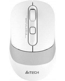 Мишка A4tech - Fstyler FB10C, оптична, безжична, Grayish White