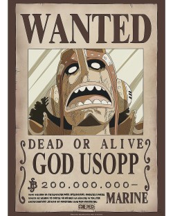 Мини плакат GB eye Animation: One Piece - God Usopp Wanted Poster