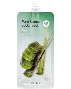 Missha Нощна маска Pure Source Pocket Aloe, 10 ml