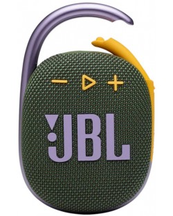 Портативна колонка JBL - CLIP 4, зелена/жълта