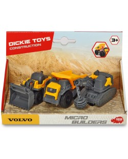 Микро строителни машини Dickie - Volvo, комплект 1