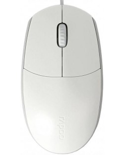 Мишка RAPOO - N100, оптична, бяла