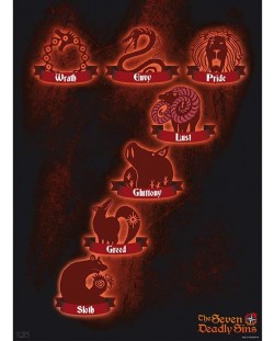 Мини плакат GB eye Animation: The Seven Deadly Sins - 7 Sins