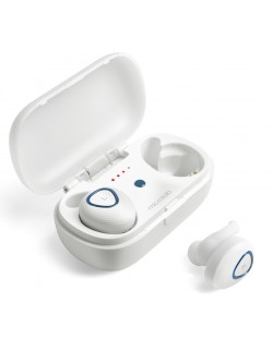 Слушалки с микрофон Microlab Trekker 200 - Bluetooth, безжични, бели