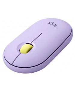 Мишка Logitech - Pebble M350, оптична, безжична, Lavender Lemonade