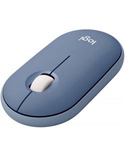 Мишка Logitech - Pebble M350, оптична, безжична, Blueberry